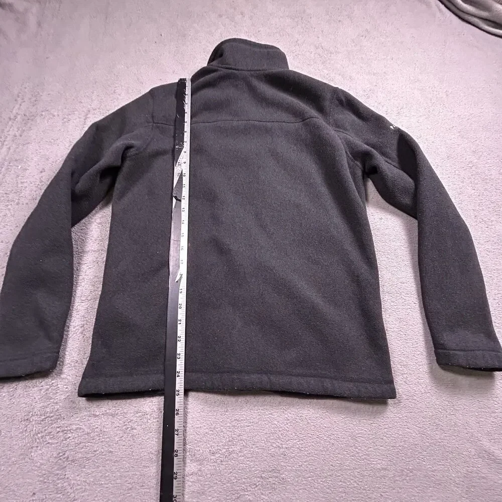 The North Face Fleece Jacket Mens S Black Full Zip Pocket Paradox Company Logo